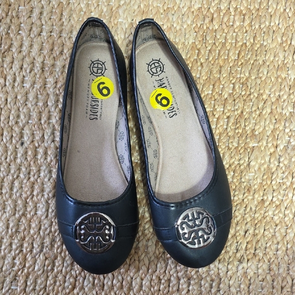 Harborsides Shoes - Harborside Anabel Comfort Slip-On Ballet Flats Black Womens 9 Trendy Neutral EUC